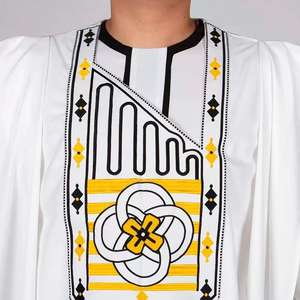 Ensemble Traditionnel Africain 3 Pièces pour <span class=keywords><strong>Homme</strong></span> avec Robe Dashiki Brodée à Manches Longues, Chemise et Pantalon, Costume <span class=keywords><strong>Agbada</strong></span> Grande Taille pour <span class=keywords><strong>Homme</strong></span> - Product Image 3