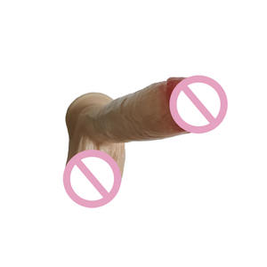 Dildo mainan seks realistis dengan bola, Cup penyedot TPE Dildo besar <span class=keywords><strong>Penis</strong></span> buatan dengan bola untuk wanita Anal stimulasi vagina - Product Image 5