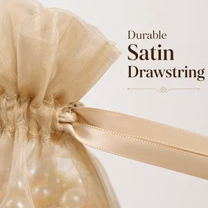 Organza Mesh Net Drawstring Bag Eco-Friendly for Vegetable and Fruit Promotion with Custom Colors - Product Image 3