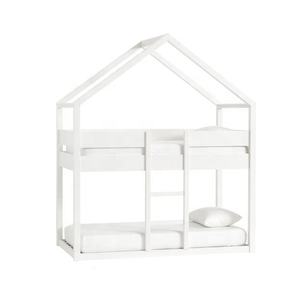 LM детский Фабричный дом на дереве двухъярусная кровать в белом для детской спальни - Product Image 2