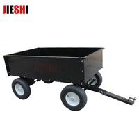 JIESHI 1500LB tracteur de pelouse de grande capacité vtt tondeuse jardin chariot à benne basculante pour l'alimentation des animaux