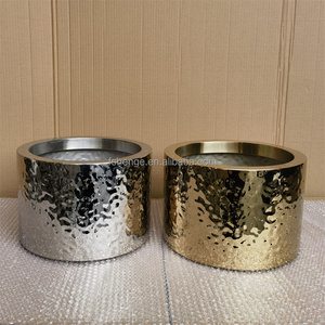 แจกันโลหะตั้งพื้นสีเงินกระถางต้นไม้หรูหราทันสมัยสำหรับตกแต่งบ้านในร่มและโรงแรมกระถางต้นไม้ทำจากสเตนเลส - Product Image 4