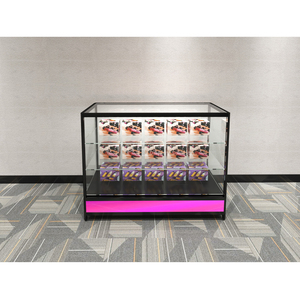 Khói cửa hàng kính hiển thị trường hợp tủ với ánh sáng đầy màu sắc cửa hàng tạp hóa hiển thị truy cập khung nhôm bán lẻ hiển thị trường hợp - Product Image 4