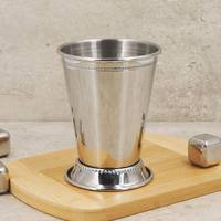 Tasse à Julep en acier inoxydable perlé, tasse à bière ou cocktail en métal poli, vaisselle de bar pour fêtes, vente en gros personnalisée OEM