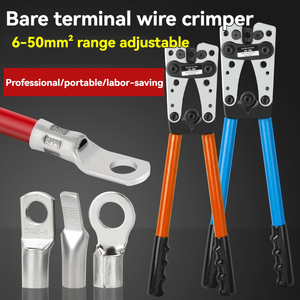 WZOODQ HX-50B <span class=keywords><strong>Pince</strong></span> à <span class=keywords><strong>Sertir</strong></span> Coupe-Câble Manuelle à Froid pour Cosses et Connecteurs en Cuivre et Aluminium - Product Image 2