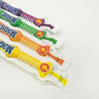 Sachet souple personnalisé imprimé pour jus liquide, emballage PET/PE thermoscellable, forme spéciale, pochette d'injection pour boissons