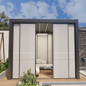 Pérgola Motorizada Impermeable de Aluminio con Marco con Recubrimiento en Polvo y Pantalla, en Tamaños 3x3, <span class=keywords><strong>3x4</strong></span>, 4x3, 4x4, 4x5, 4x6, 6x3, 6x4, 6x5 y 6x6 m - Product Image 4