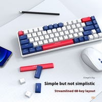 Keyboard Mekanik Nirkabel LEAVEN H68 RGB 68 Tombol Hotswap 2.4G BT5.0 Kabel Type-c Tiga Mode Mini Keyboard Gaming Mekanik