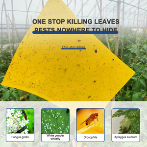 Nouvelle plaque collante jaune en plastique massif à design irrégulier, à insérer au sol, autocollant pratique pour la lutte quotidienne contre les parasites du jardin - Product Image 4