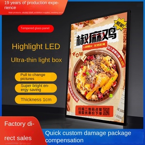 Letrero LED Ultrafino para Tienda de Té con Leche, Rectangular, Impermeable, con Marco Metálico, <span class=keywords><strong>Luminoso</strong></span>, para Montar en la Pared, Tamaño A4, para Interiores - Product Image 4