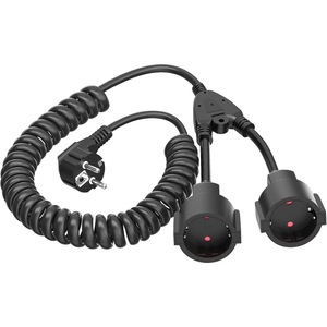 Cable de extensión en espiral de PVC de 3 m, 16 A, CEE a IEC con diseño de resorte para uso en interiores - Product Image 4