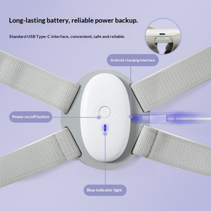 Smart <b>Vibration</b> Reminder Posture Correction Belt Open Shoulder Design Invisible Neck Support <b>Back</b> Straightening <b>Massage</b> Area - Product Image 4