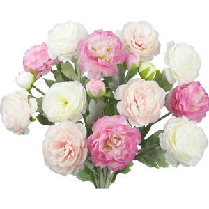 Fleurs de pivoine artificielles en soie de haute qualité à 3 têtes pour la décoration de mariages, de fêtes et d'intérieurs - Product Image 1