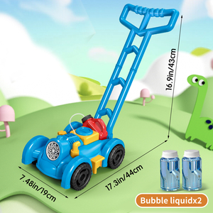 Automatic Bubble <strong>Lawn</strong> <strong>Mower</strong> Push Pull Toy for Toddlers <strong>Kids</strong> Outdoor Garden Party Play with Blower Machine Preschool Boys Girls - Product Image 5