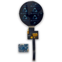ZKDisplay layar bulat 5 inci 1080*1080 tampilan IPS tft antarmuka MIPI 5 inci lingkaran layar sentuh dengan papan hmi untuk rumah pintar