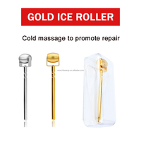 Rouleau de massage facial et corporel rafraîchissant en or pour usage domestique, bâton de cryothérapie, masseur de cou pour salon de beauté et soins de la peau