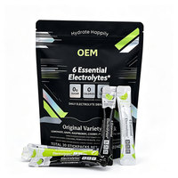Poudre d'électrolytes pour boisson – 6 électrolytes essentiels – 20 sachets – Sans sucre – Hydratation et énergie – Nutrition sportive pour adultes