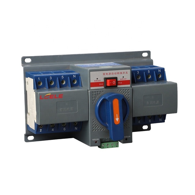 LCELE 63A to 630A 3 Phase 3P ATS Automatic Changeover Switch Moulded Case Dual Power Automatic Transfer Switch