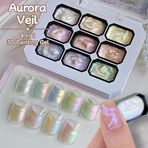 Gel de uñas sólido de 9 colores con textura de acetato, gel satinado para mezclar y pintar degradados, para salón de uñas y arte de uñas DIY - Product Image 2