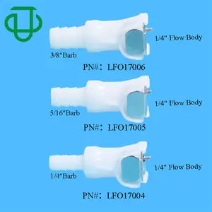 Inkjet Printers 5/16" Hose ID 8mm Barb In-Line Shut Off Valve Female Body Valved Quick Disconnect Tube Fitting