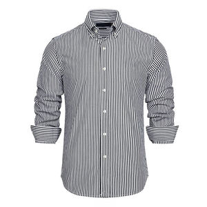 Chemise à manches longues rayée pour <span class=keywords><strong>homme</strong></span> Little Horse, chemise de marque de créateur confortable, chemise de luxe de haute qualité, chemise tendance # RL-013 - Product Image 4