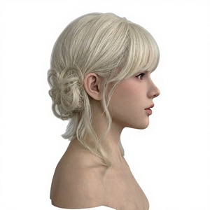 Masque en silicone réaliste Alice pour <span class=keywords><strong>femme</strong></span> avec cheveux, masque de célébrité, couvre-front, maquillage naturel, déguisement pour <span class=keywords><strong>Halloween</strong></span> - Product Image 3