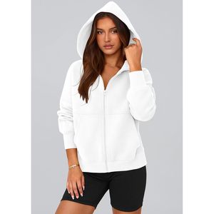 Women's <b>Zip</b> <b>Up</b> Hoodie Long Sleeve Fleece Sweatshirt Casual Jacket Winter Clothes Y2K Style - Product Image 4