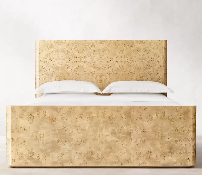 Hochwertige Luxus moderne Stil natürliche Farbe Schlafzimmer möbel Massive Eiche Holz betten