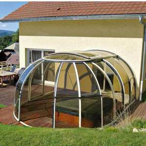 Tente de camping géodésique avec auvent transparent en étoile et cadre en aluminium personnalisé tente dôme transparente pour maison - Product Image 4