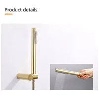 Ensemble de douche à main AMAXO Luxury Gold, robinet de salle de bain en laiton massif avec sortie d'eau sous-marine
