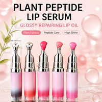 Huile à lèvres repulpante transfrontalière, teintée transparente, masque essentiel pour les lèvres, peptide, haute brillance, réparatrice, 7,5 ml, export sans logo OEM
