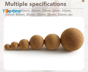 TopOne Massage écologique avec logo personnalisé Relaxation Soulagement de la douleur Étirement Yoga Boule de liège - Product Image 3