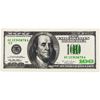 Billete de $100 de Dólares Estadounidenses Simulado con Logotipo Personalizado, Juguete Antiestrés de PU y Espuma, Unisex, Edades 5-13