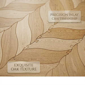 <span class=keywords><strong>Parquet</strong></span> en chêne blanc d'ingénierie à motifs irréguliers, design feuille et vague, système de pose à clipser, qualité supérieure, <span class=keywords><strong>prix</strong></span> VIP, idéal pour salon et villa - Product Image 3