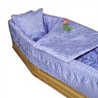Ensemble de doublure en satin pour cercueil de style européen chinois avec matelas et couverture de cercueil Capitons - Accessoires de cercueil