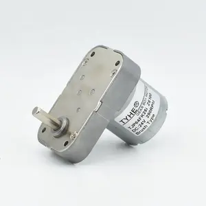 Harga Pabrik 64*38Mm Gearbox Sudut Kanan 9 Volt 12V 24V 3W 1nm 60 Rpm Sikat Dc Gigi Motor Logam Datar untuk Lampu Led CE ROHS