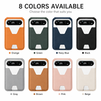 Étui portefeuille magnétique pour téléphone avec enregistrement d'appels, compatible MagSafe, protection RFID, support pliable, en cuir, pour professionnels