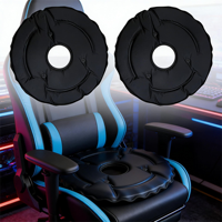 Coussin de siège en gel pour soulager les douleurs du coccyx, 360 °   Coussin confortable en forme de donut pour hémorroïdes, coussin de chaise de bureau avec base antidérapante