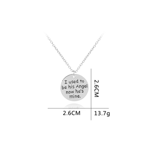 Collar con Colgante de Aleación de Zinc ZRM Fashion, Estilo Europeo y Americano, con la Frase 'Antes era su <span class=keywords><strong>ángel</strong></span>, ahora es mío, mi amor', Regalo para el Día del <span class=keywords><strong>Padre</strong></span> - Product Image 6
