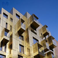 Panneaux muraux modernes en métal découpé au laser 3D, perforés, coupe-vent, en aluminium, pour revêtements verticaux et murs-rideaux d'hôtels (vente en gros)