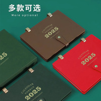 Le fabricant produit un calendrier de bureau calendrier en cuir 2025 créatif simple boutique de bureau cahier en boîte hebdomadaire Logo personnalisé