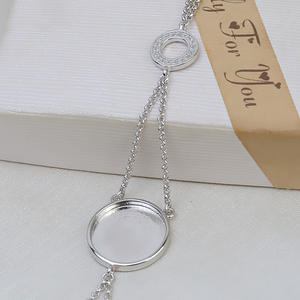 Bracelet en argent Mabei S925, design de cheveux en forme de pneu, fond plat solide, support pour perles de 13,8 à 14 mm, accessoires de bijouterie, composants vides - Product Image 3