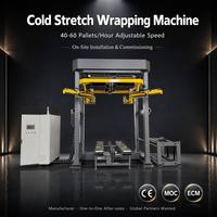 Machine d'emballage automatique pneumatique à capot froid pour palettes, film étirable PE, logistique d'entreposage