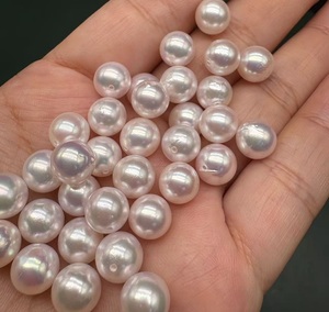 Perle Sciolte di <span class=keywords><strong>Akoya</strong></span> Bianche, Perle Rotonde di Acqua Salata Grado AAAAA, Gemme Naturali Perfettamente Abbinabili per Gioielli di Alta Gamma - Product Image 6