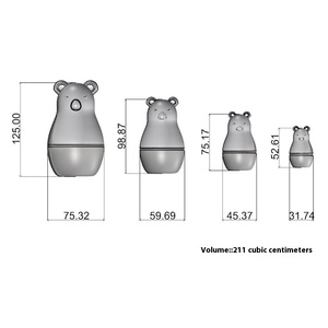 ของเล่นแบบซ้อนได้ทั้งชายและหญิงรูปหมีโคอาล่าสำหรับเด็กเล็กกัดซิลิโคนกัดเพื่อความสนุกสนานสำหรับกัดกินอาหารเป็นเวลา2ถึง4ปี - Product Image 3