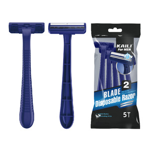 Zwillingsklingen-Rasierer aus Edelstahl, manueller Einwegrasierer für Männer - Product Image 1