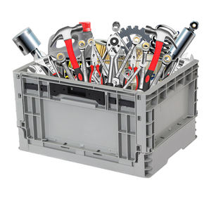 Sıcak satış lojistik depo depolama katlanabilir plastik hareketli sandık kapaklı - Product Image 5