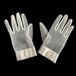 2024 Offre Spéciale court Satin gants <span class=keywords><strong>mariage</strong></span> mariée plein doigt gants mitaines de mariée nœud ruban perle fête de <span class=keywords><strong>mariage</strong></span> gants courts - Product Image 6