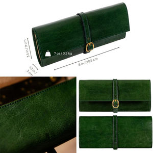 Women Ladies PU Leather <b>Travel</b> Jewelry <b>Case</b> Organizer Mini Roll Jewelry Storage Bag Personalized Jewelry Bag - Product Image 2