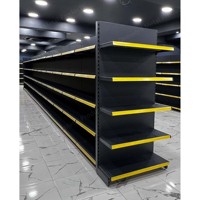 Rayonnage gondole en métal pour magasins de détail modernes Étagère de supermarché pour épicerie Rayonnage de présentation à vendre